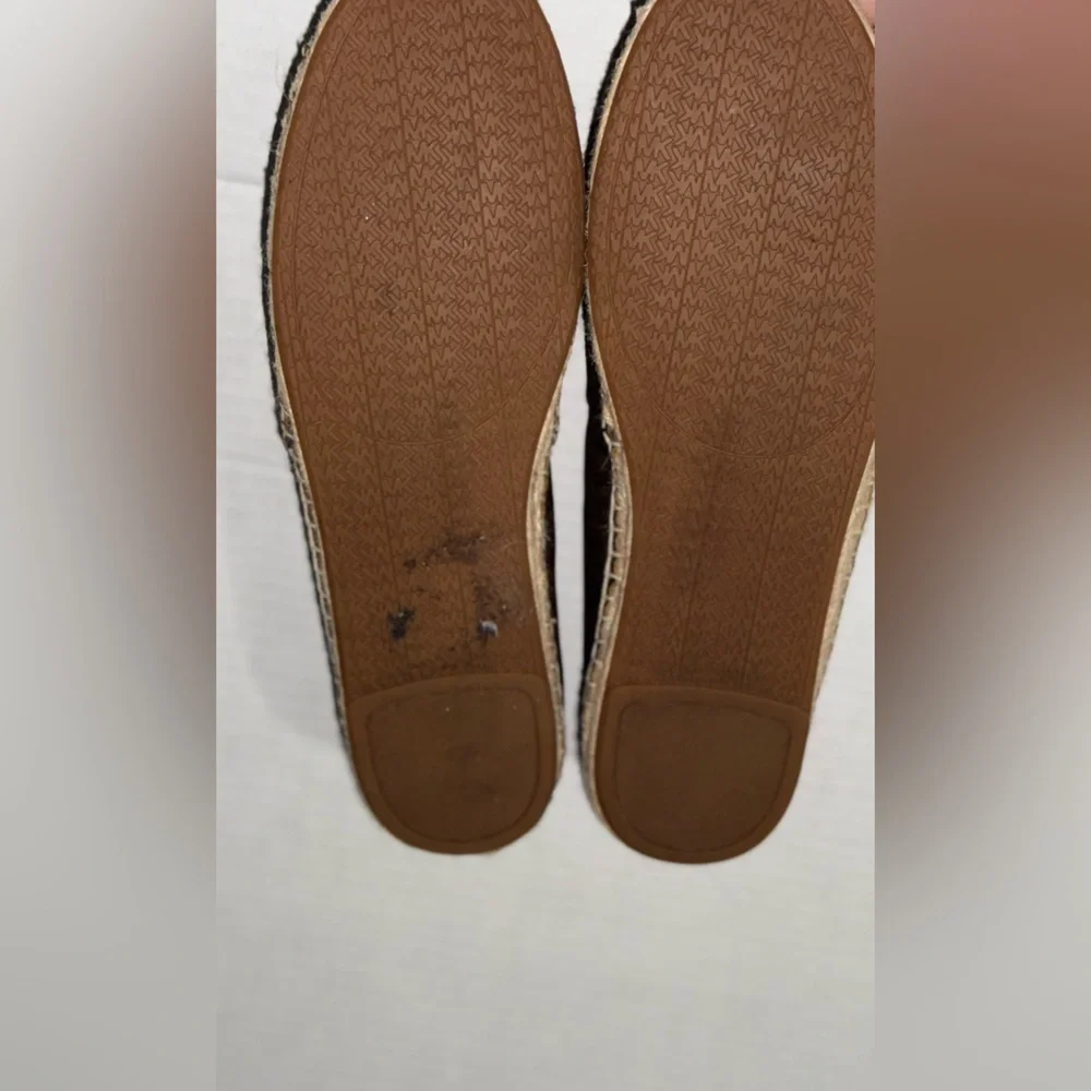 Michael Kors Brown Espadrilles with Glitter Palm Tree Design
